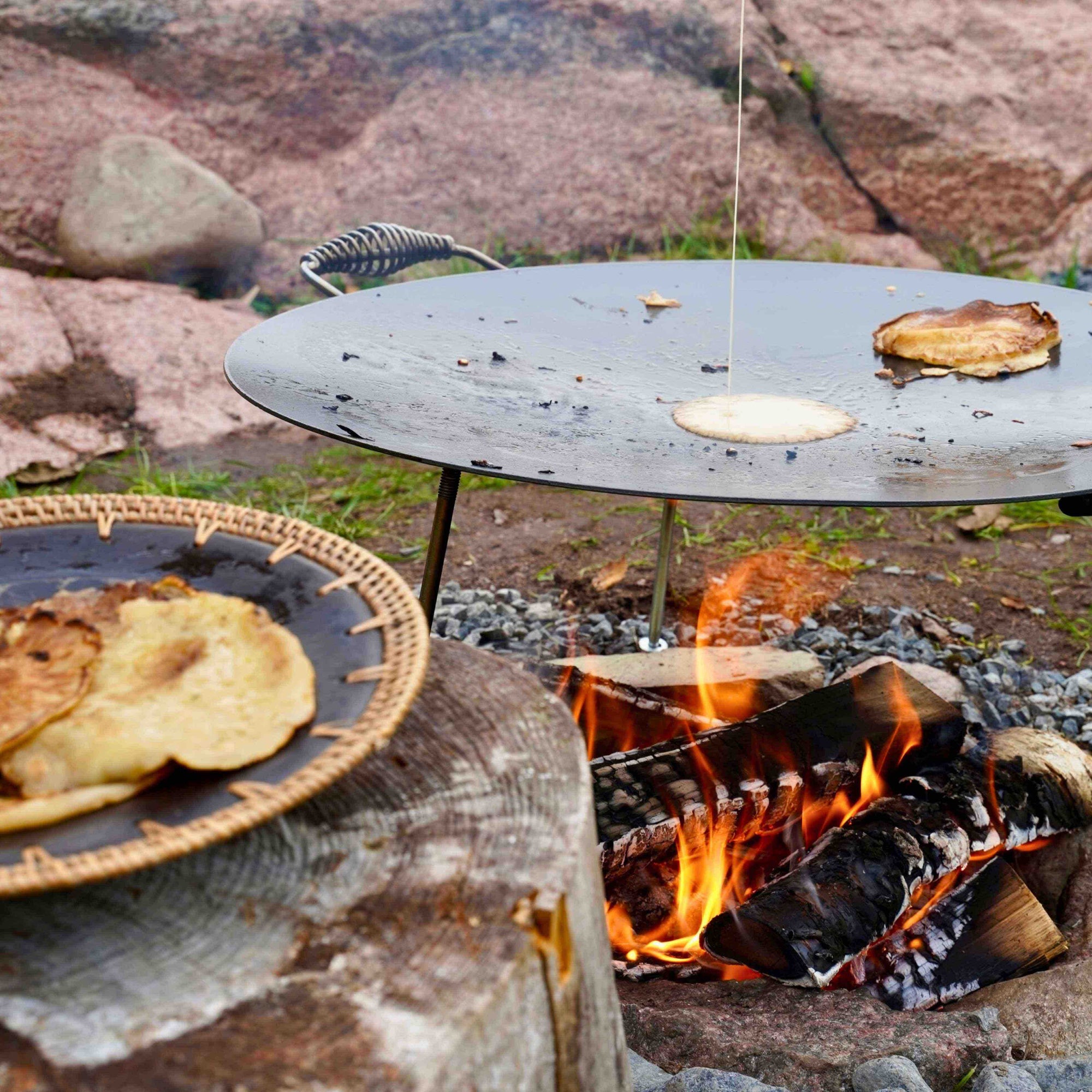 Krabbelurer on a Griddle - The Classic Swedish Thick-Pancake Batter for Outdoor Cooking