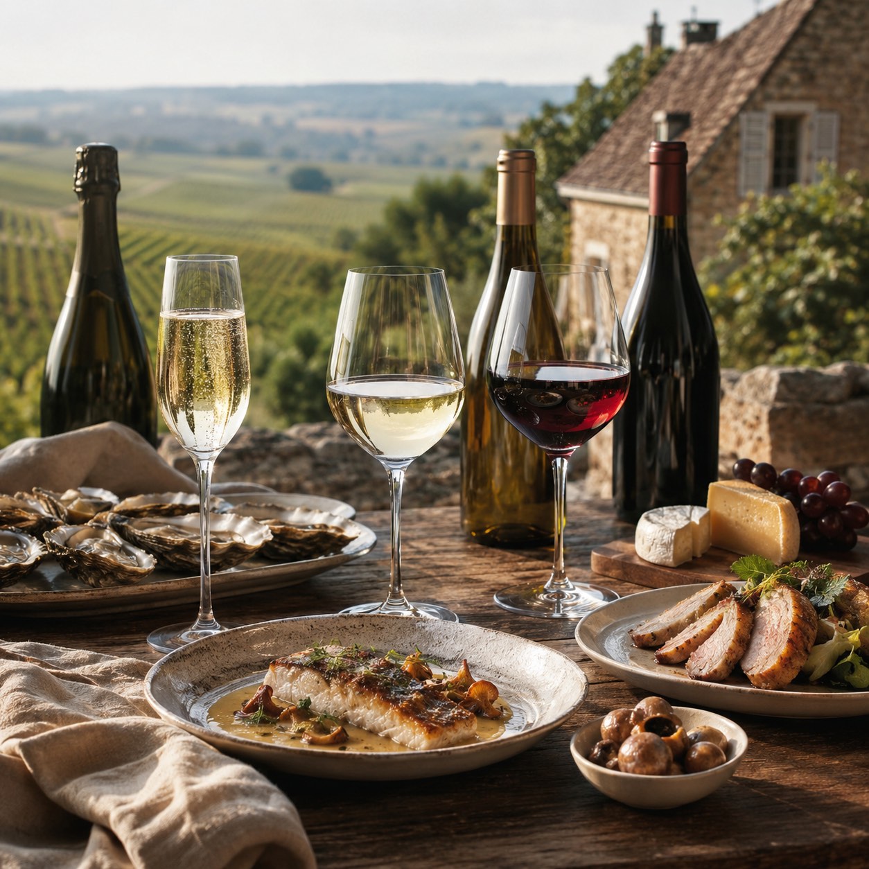 Three Wines from Burgundy – White, Red and Sparkling with Food Pairing Tips