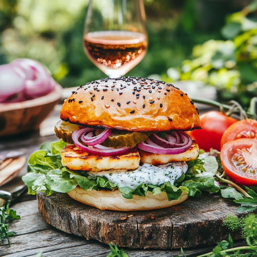 Halloumi Burger with Herbed Yogurt Sauce – A Summer Favorite