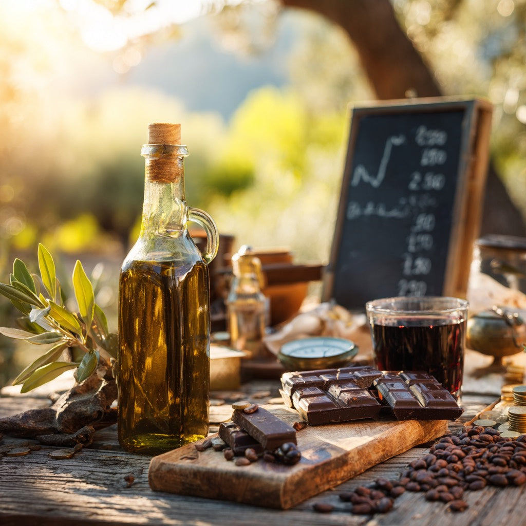 Why Food Prices Change – and How It Affects Olive Oil, Coffee, Chocolate and Wine