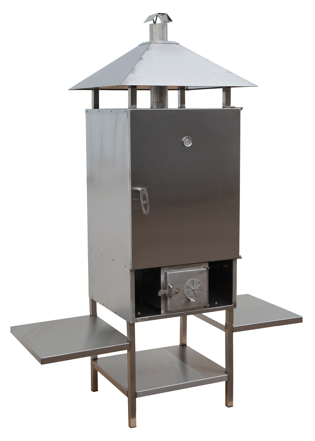 Räucherei - ABAS 200L mit Dach und Regalen Edelstahl
