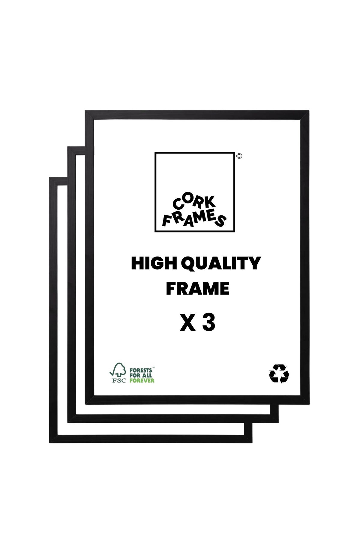 Art Frame – Black-Stained Oak (Set of 3)