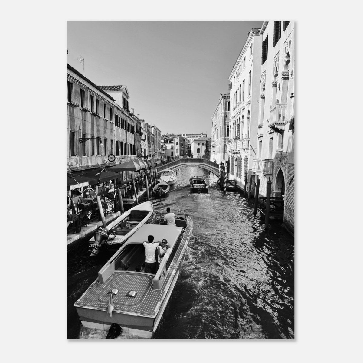 Canals of Venice (Black & White) - Corkframes.com