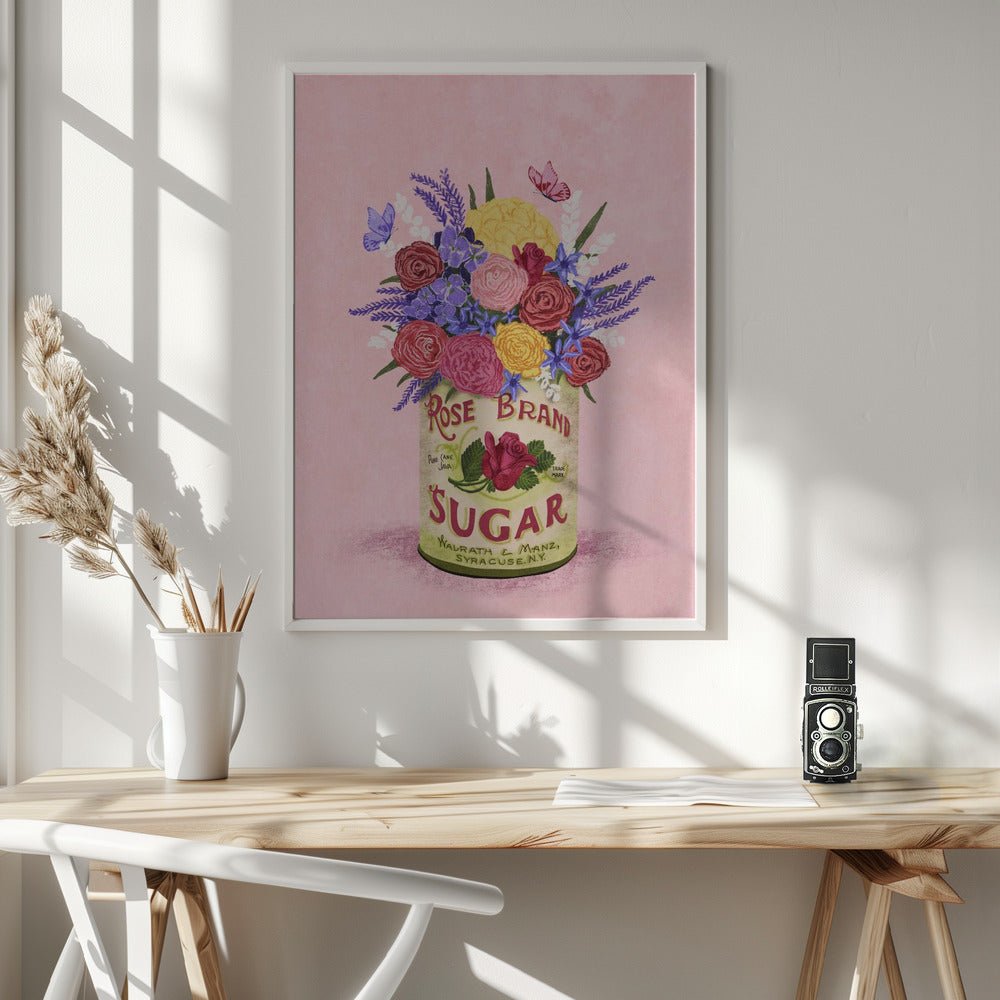Flowers In a Vintage Can Poster - Corkframes.com