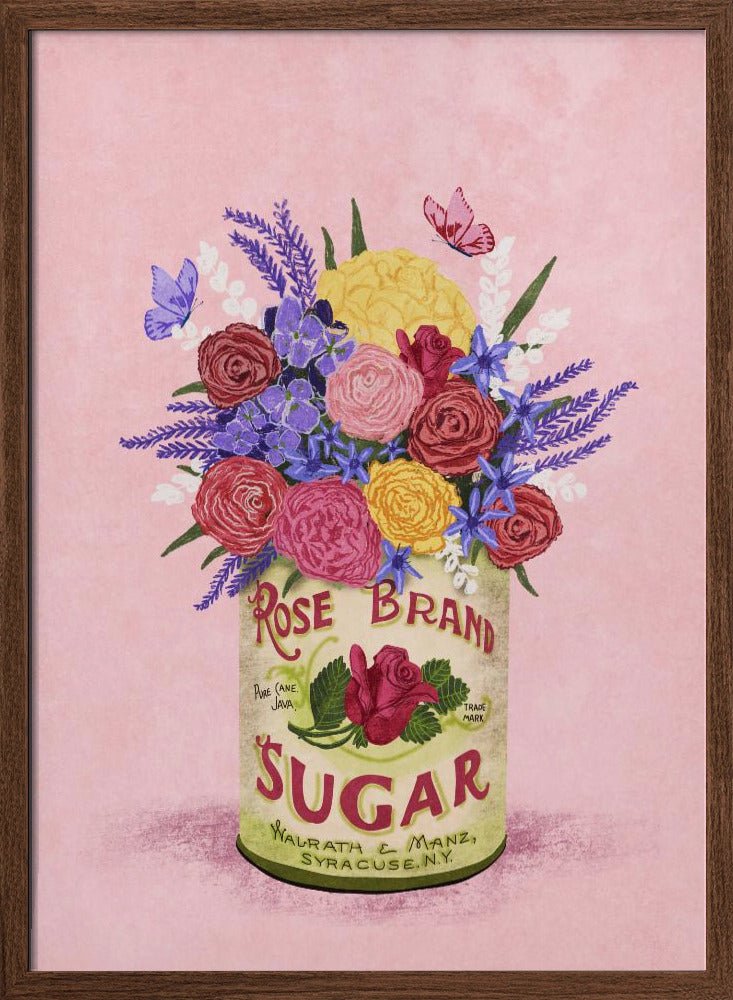 Flowers In a Vintage Can Poster - Corkframes.com