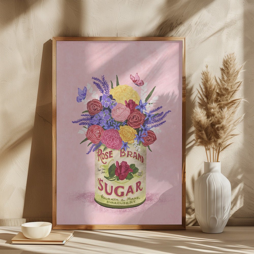 Flowers In a Vintage Can Poster - Corkframes.com