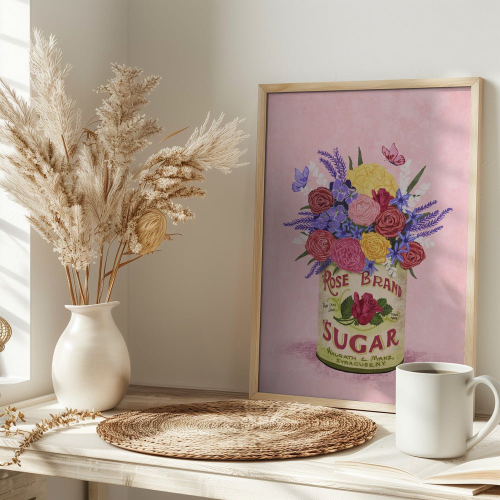 Flowers In a Vintage Can Poster - Corkframes.com