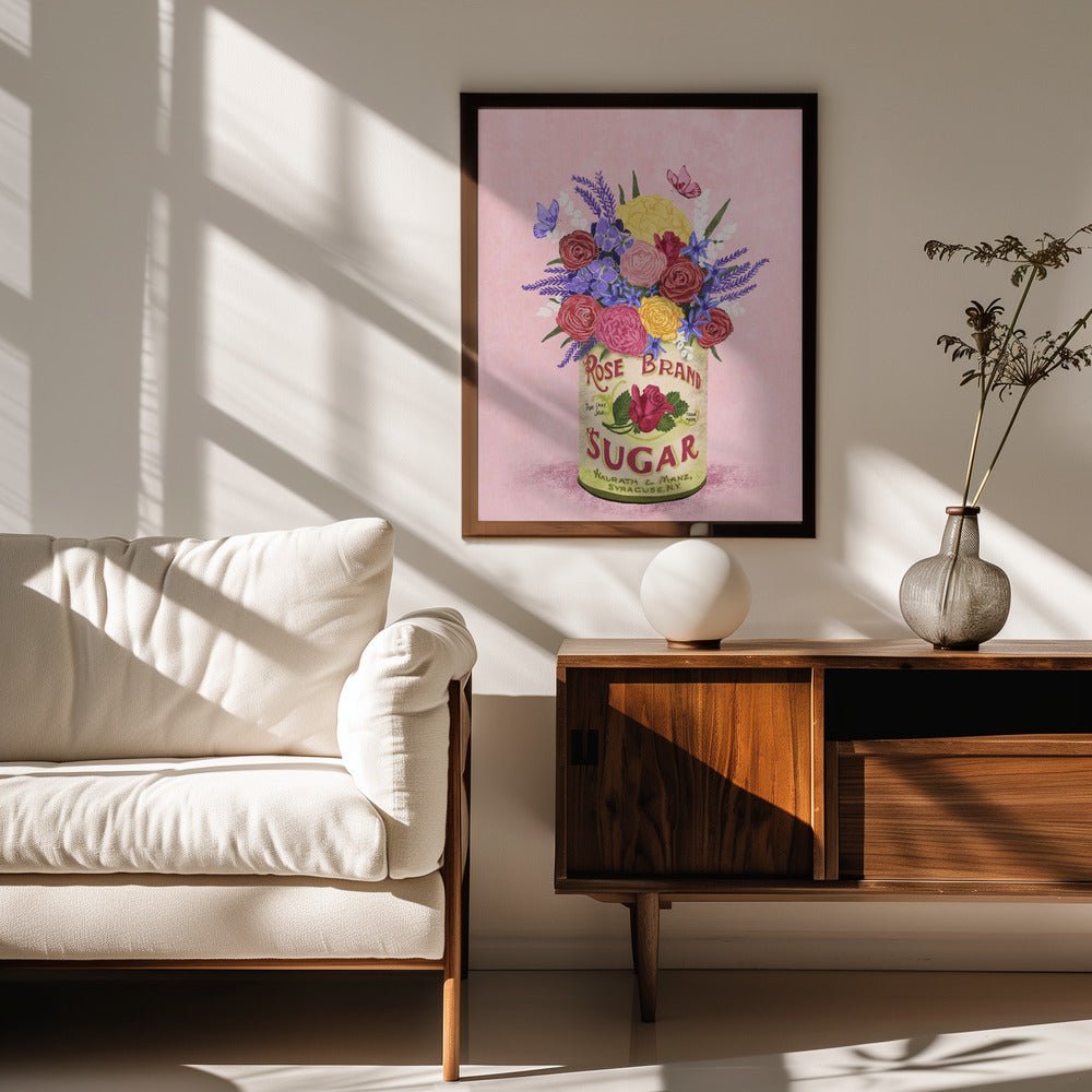 Flowers In a Vintage Can Poster - Corkframes.com
