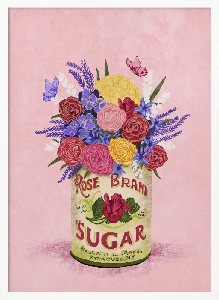 Flowers In a Vintage Can Poster - Corkframes.com