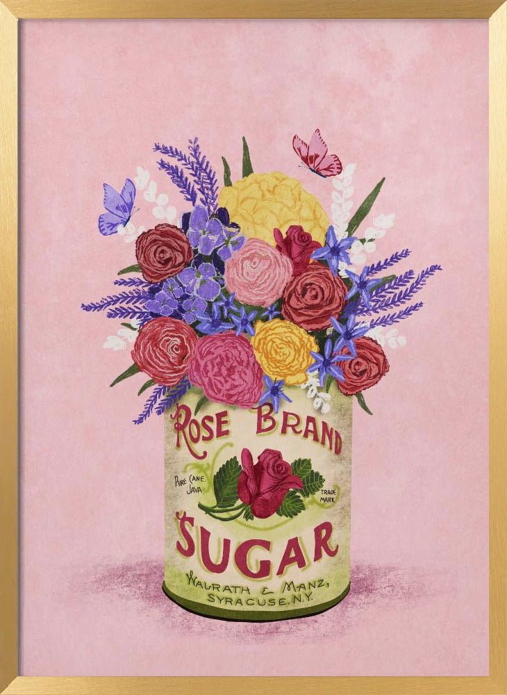 Flowers In a Vintage Can Poster - Corkframes.com
