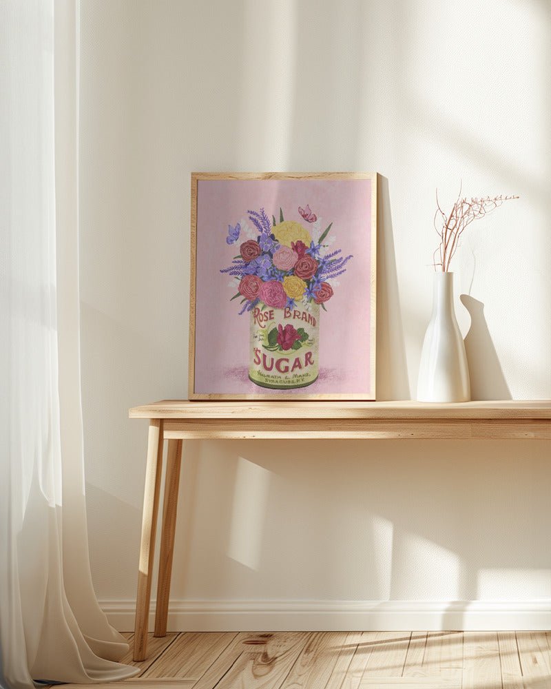 Flowers In a Vintage Can Poster - Corkframes.com