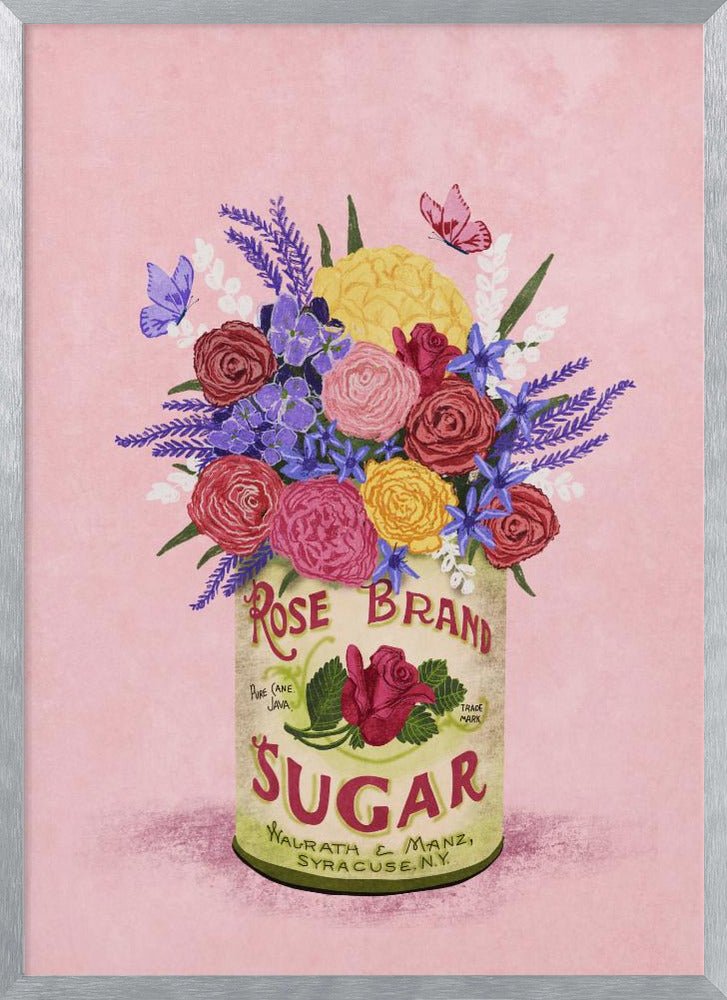 Flowers In a Vintage Can Poster - Corkframes.com