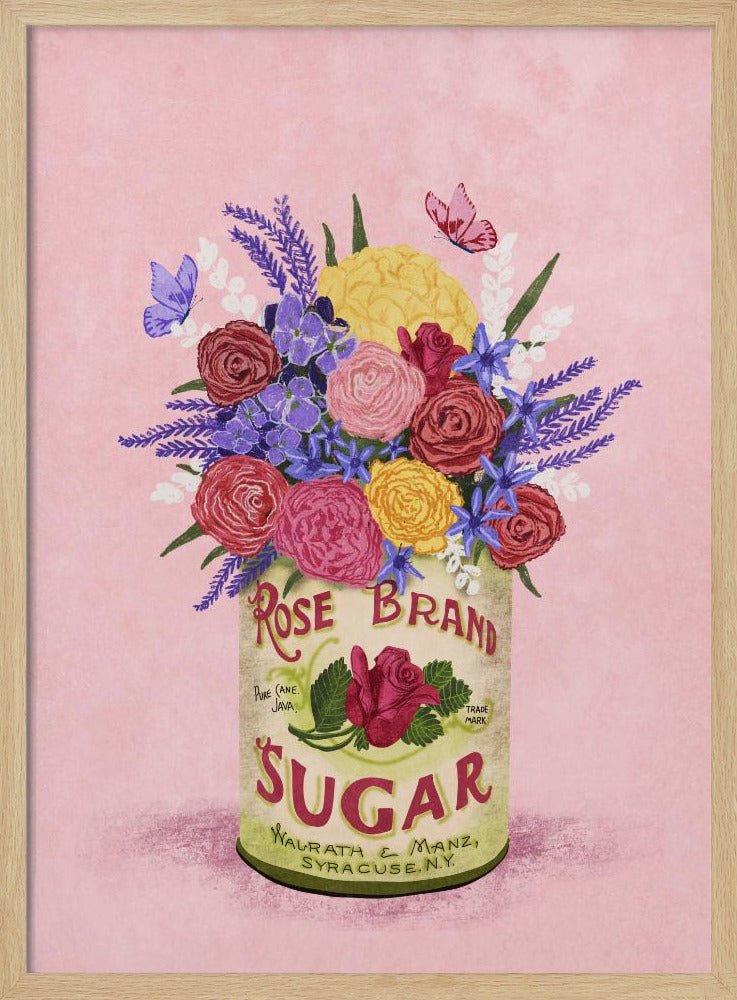 Flowers In a Vintage Can Poster - Corkframes.com