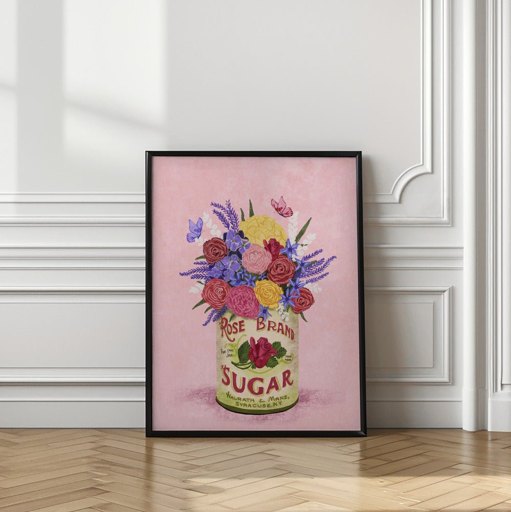 Flowers In a Vintage Can Poster - Corkframes.com