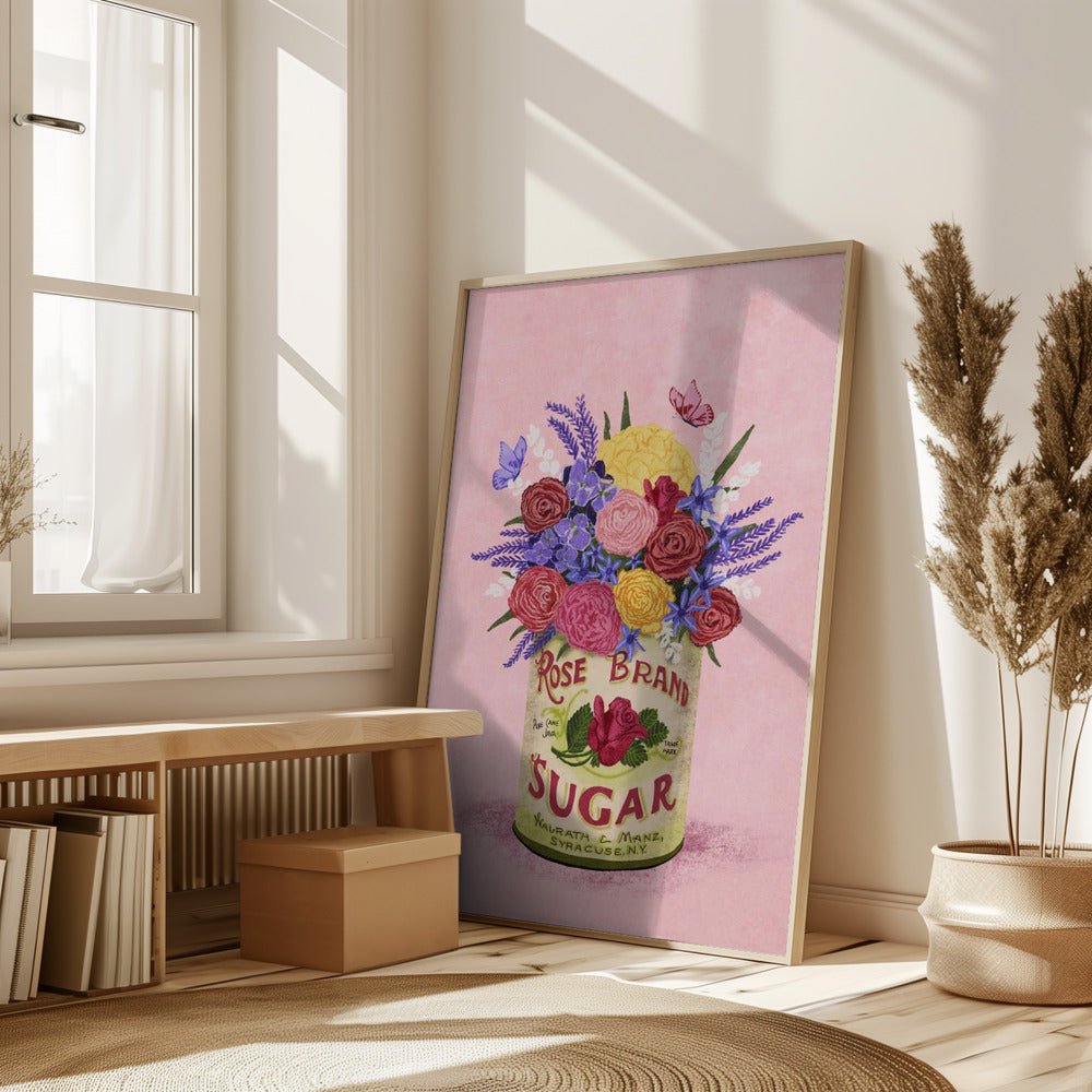 Flowers In a Vintage Can Poster - Corkframes.com