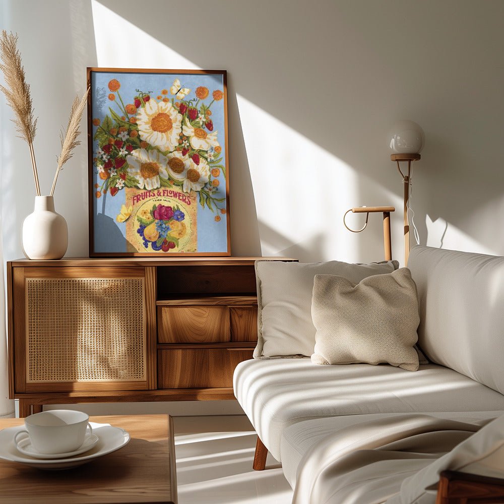 Flowers In a Vintage Tea Can Poster - Corkframes.com