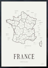 France Wine Region Map - Corkframes.com