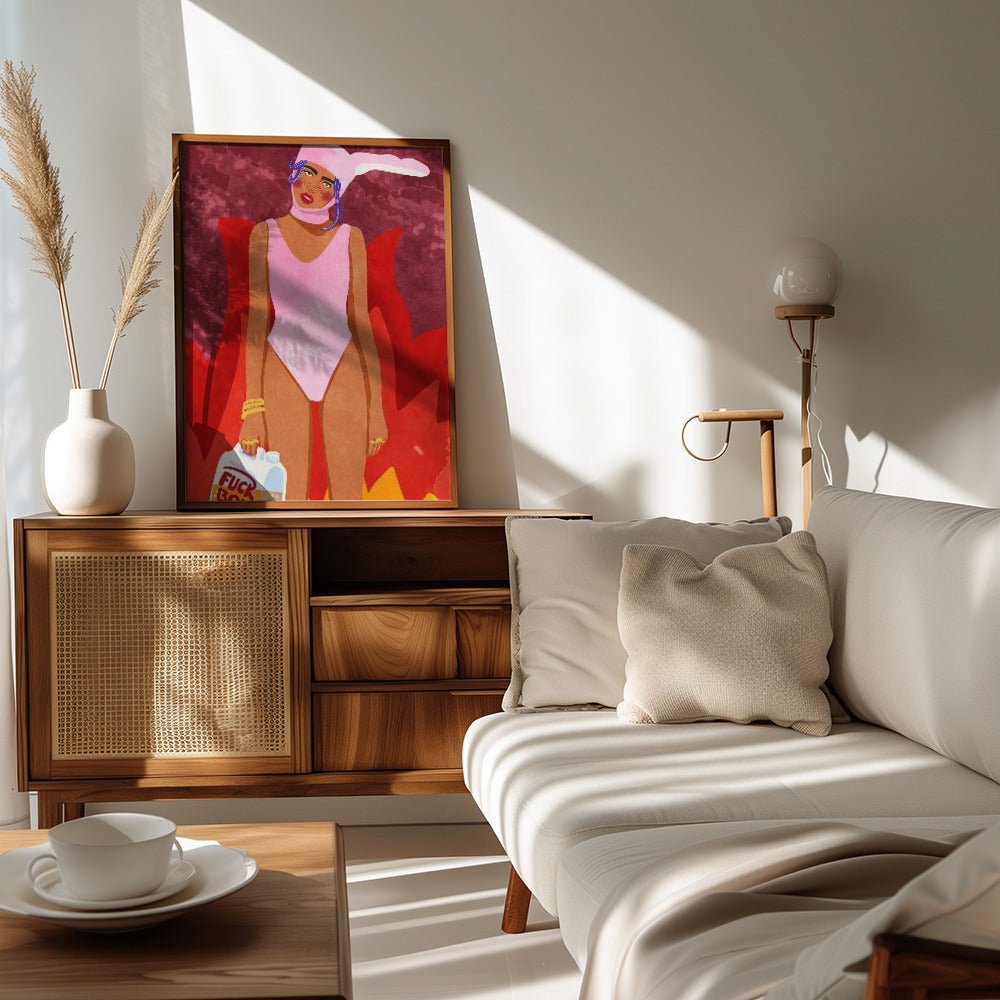 Girl On Fire Poster - Corkframes.com