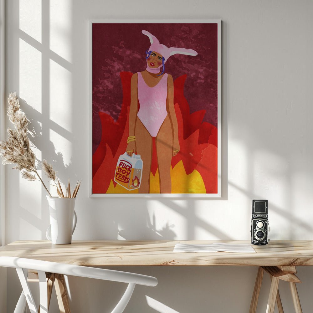 Girl On Fire Poster - Corkframes.com