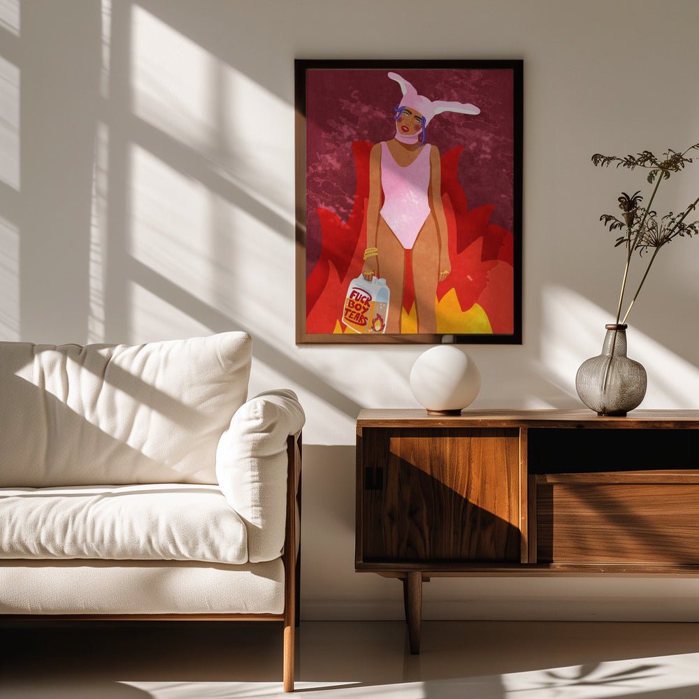 Girl On Fire Poster - Corkframes.com