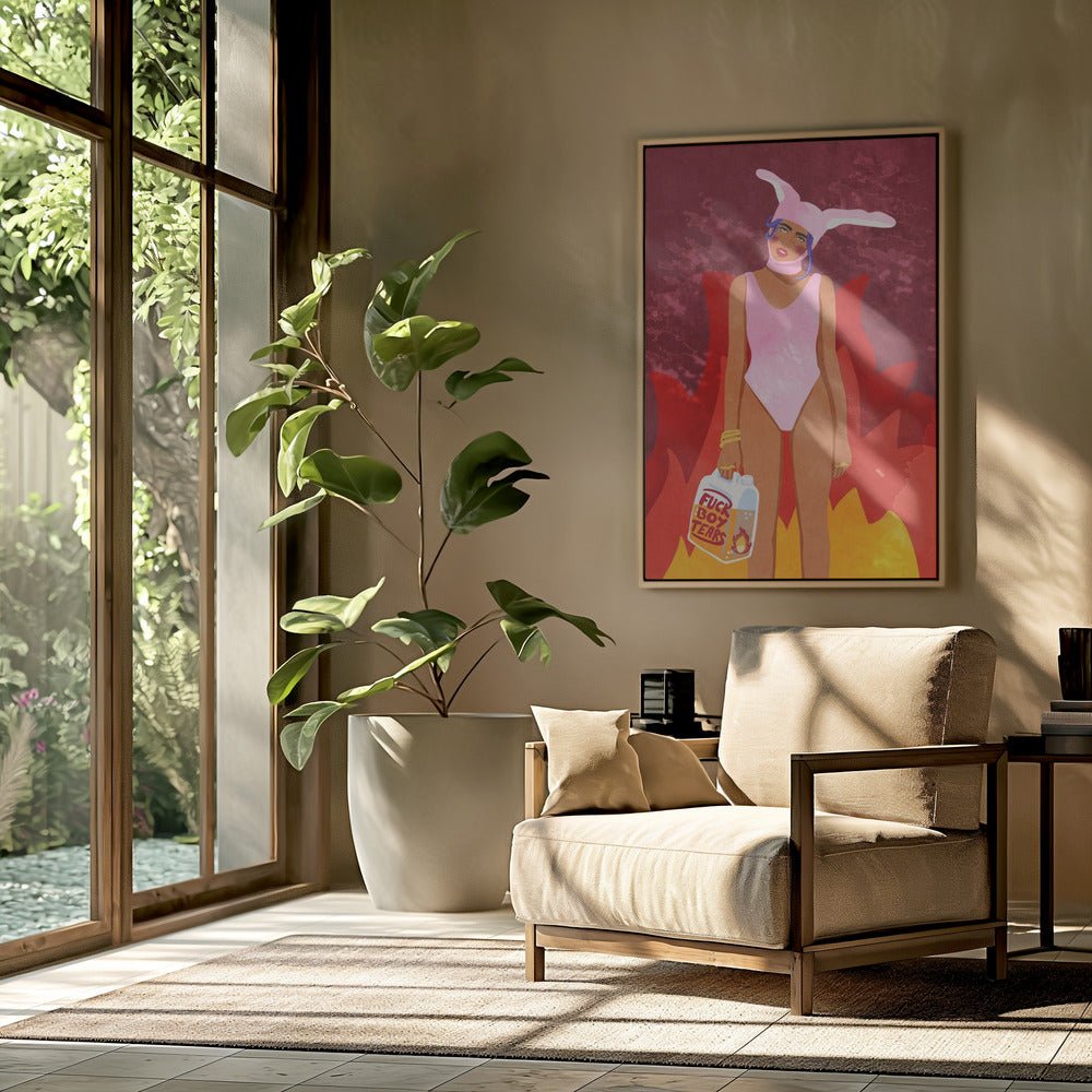 Girl On Fire Poster - Corkframes.com