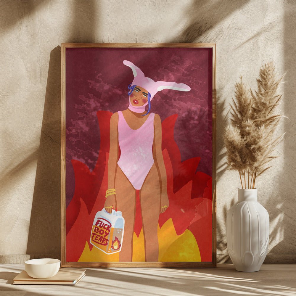 Girl On Fire Poster - Corkframes.com