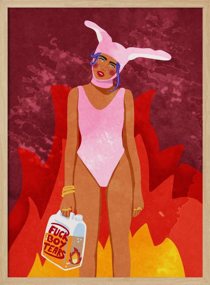 Girl On Fire Poster - Corkframes.com