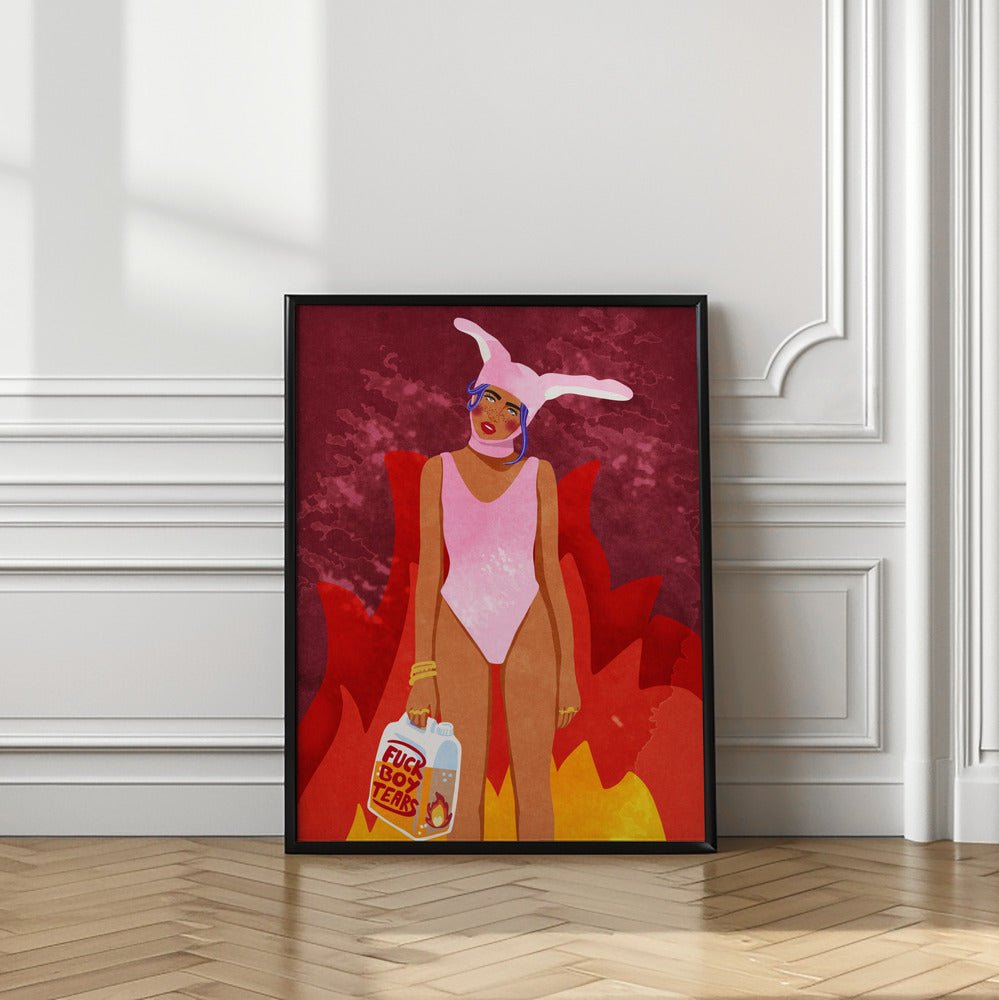 Girl On Fire Poster - Corkframes.com