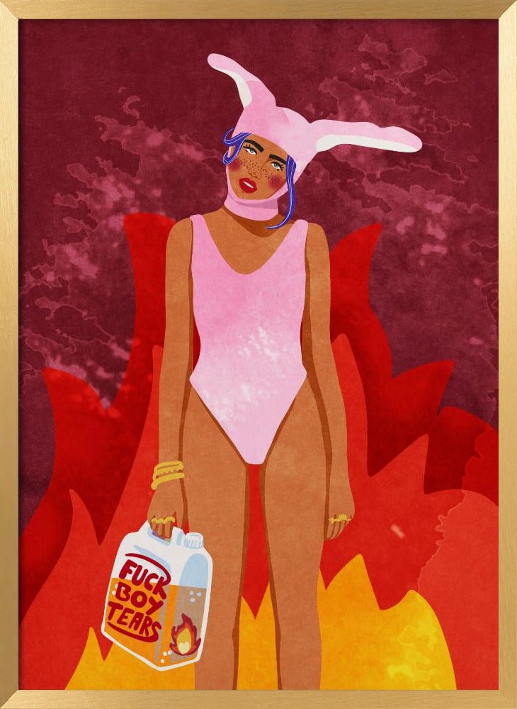 Girl On Fire Poster - Corkframes.com