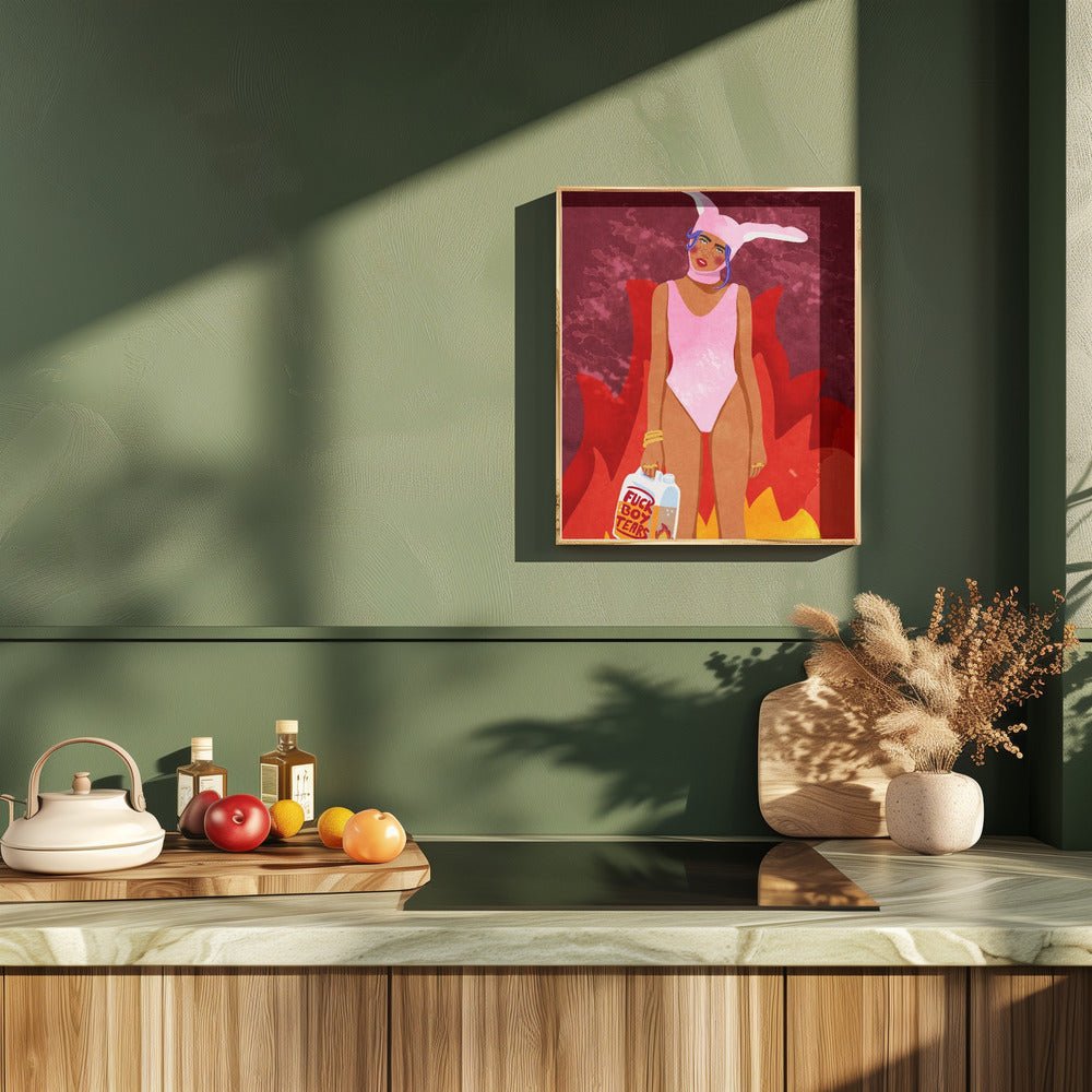 Girl On Fire Poster - Corkframes.com