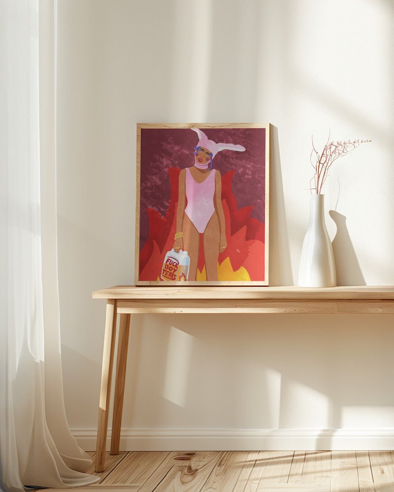 Girl On Fire Poster - Corkframes.com