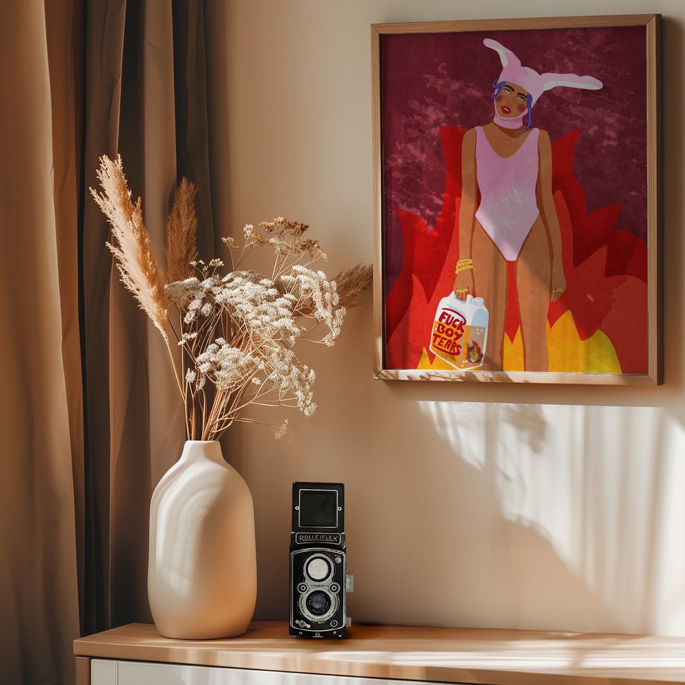 Girl On Fire Poster - Corkframes.com