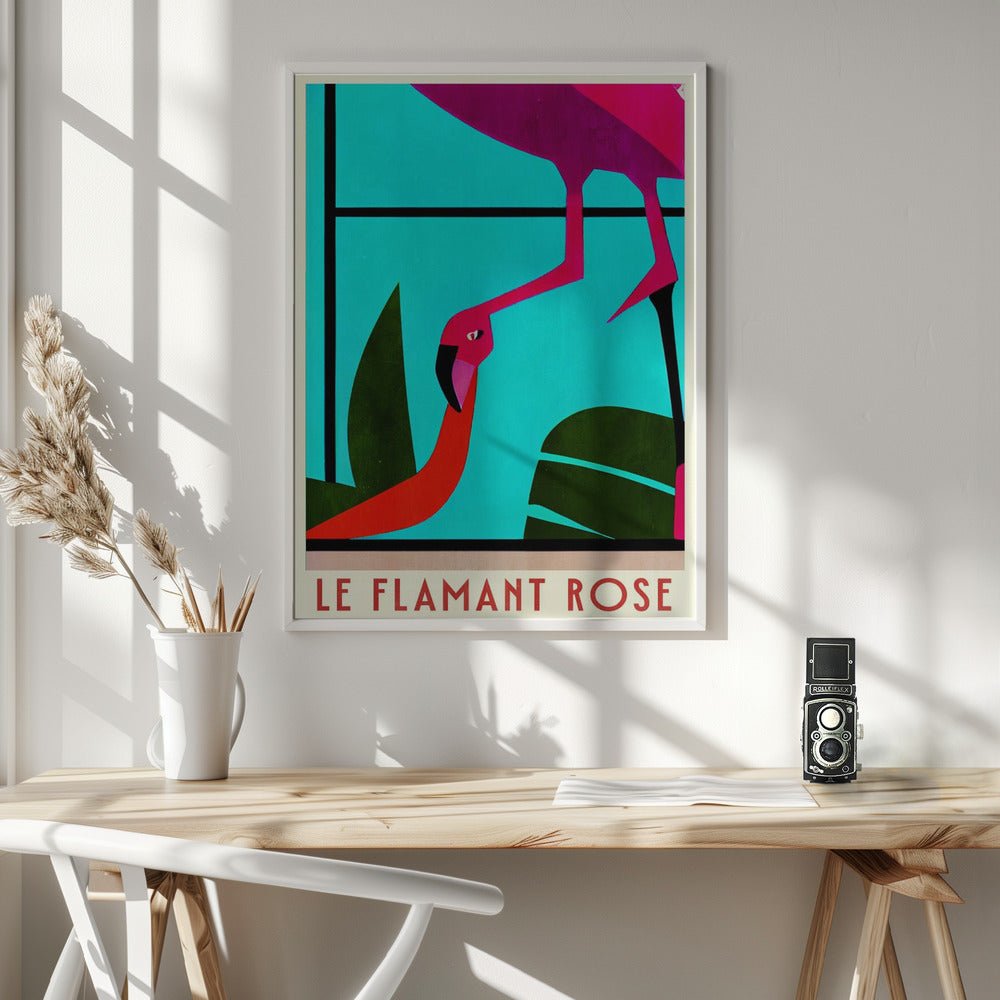 Le Flamant Rosé Poster - Corkframes.com