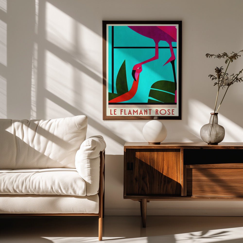 Le Flamant Rosé Poster - Corkframes.com