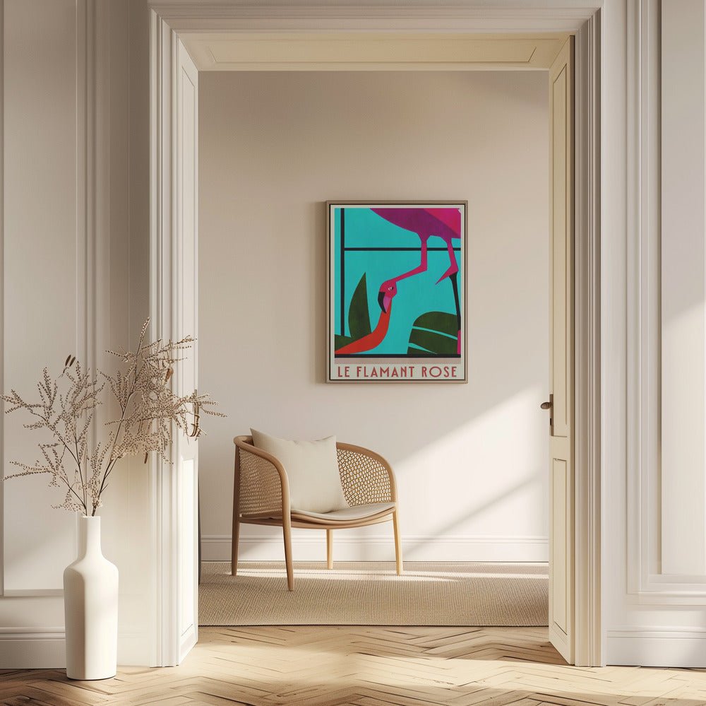 Le Flamant Rosé Poster - Corkframes.com