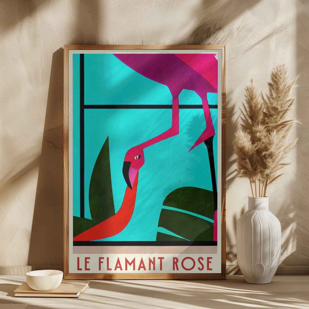 Le Flamant Rosé Poster - Corkframes.com