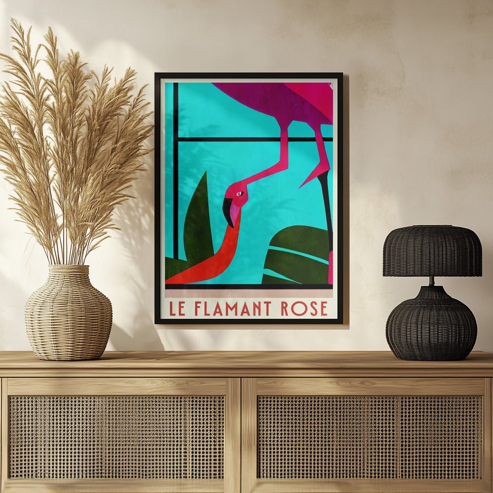 Le Flamant Rosé Poster - Corkframes.com