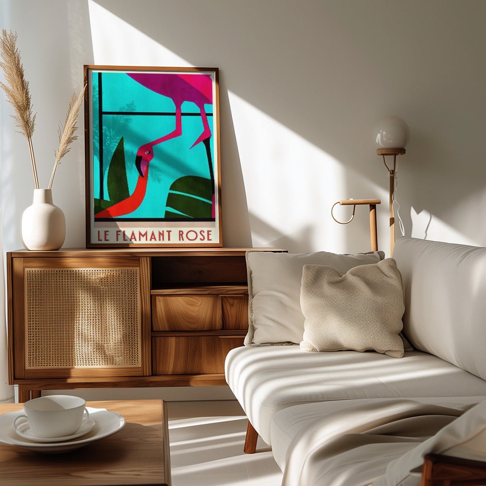 Le Flamant Rosé Poster - Corkframes.com