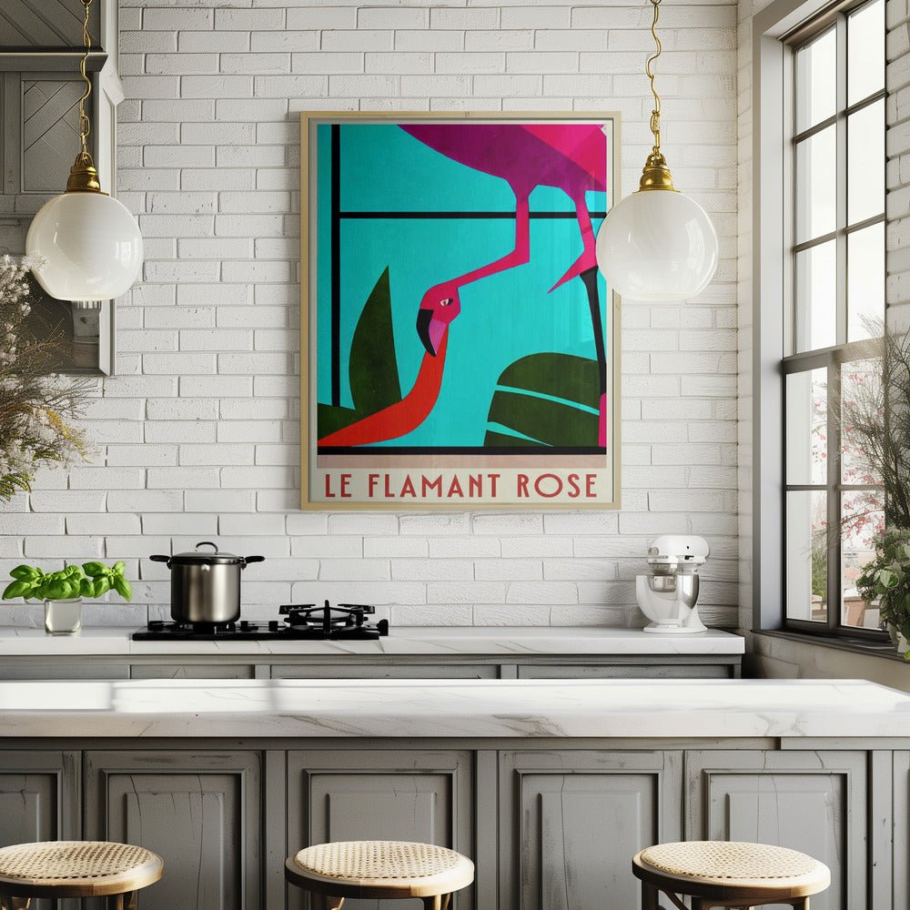 Le Flamant Rosé Poster - Corkframes.com