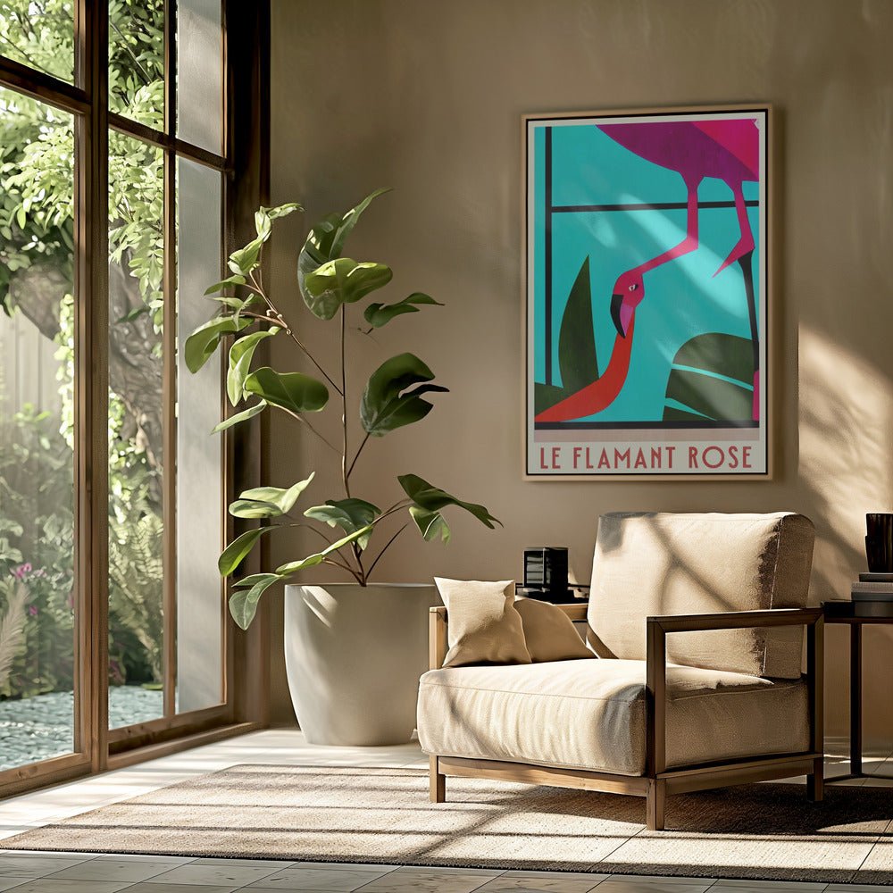 Le Flamant Rosé Poster - Corkframes.com