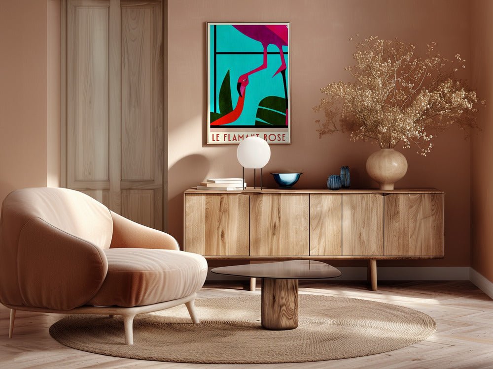 Le Flamant Rosé Poster - Corkframes.com