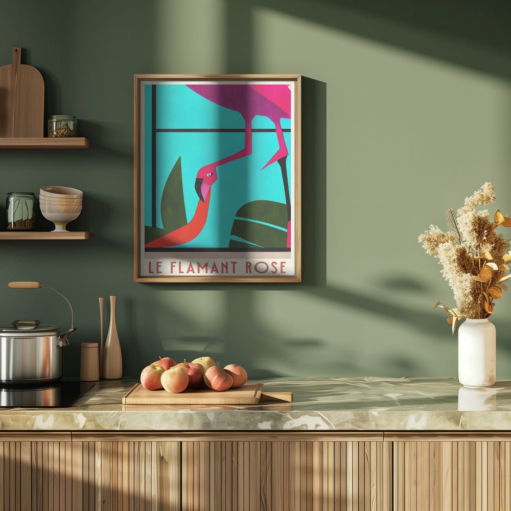Le Flamant Rosé Poster - Corkframes.com