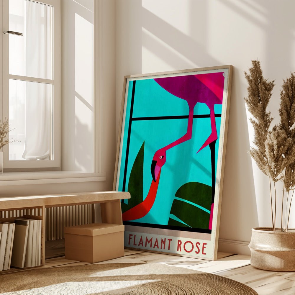 Le Flamant Rosé Poster - Corkframes.com