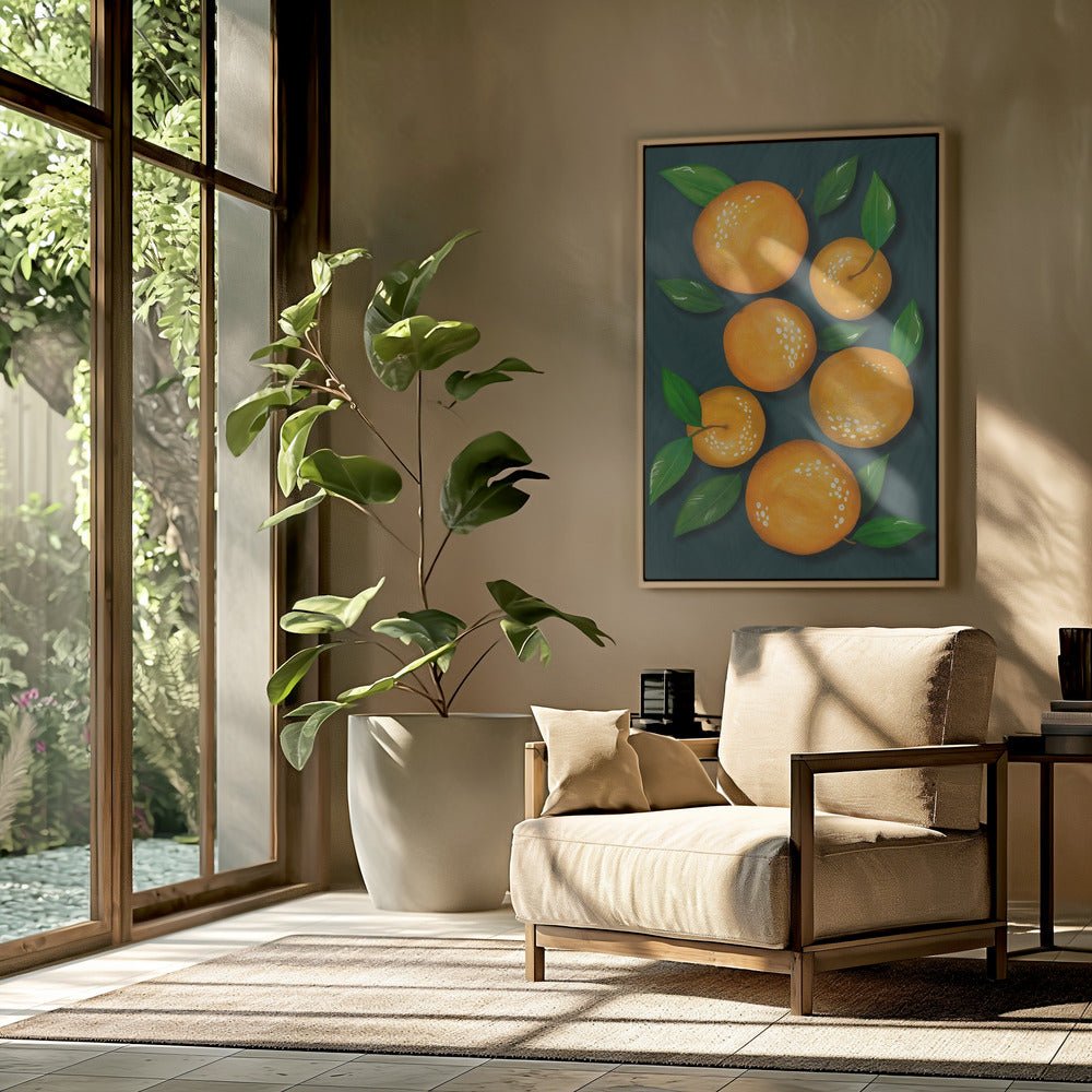 Oranges (Black) - Corkframes.com