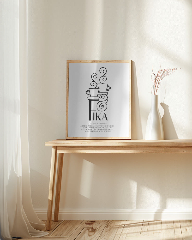 Fika illustrated definition Poster