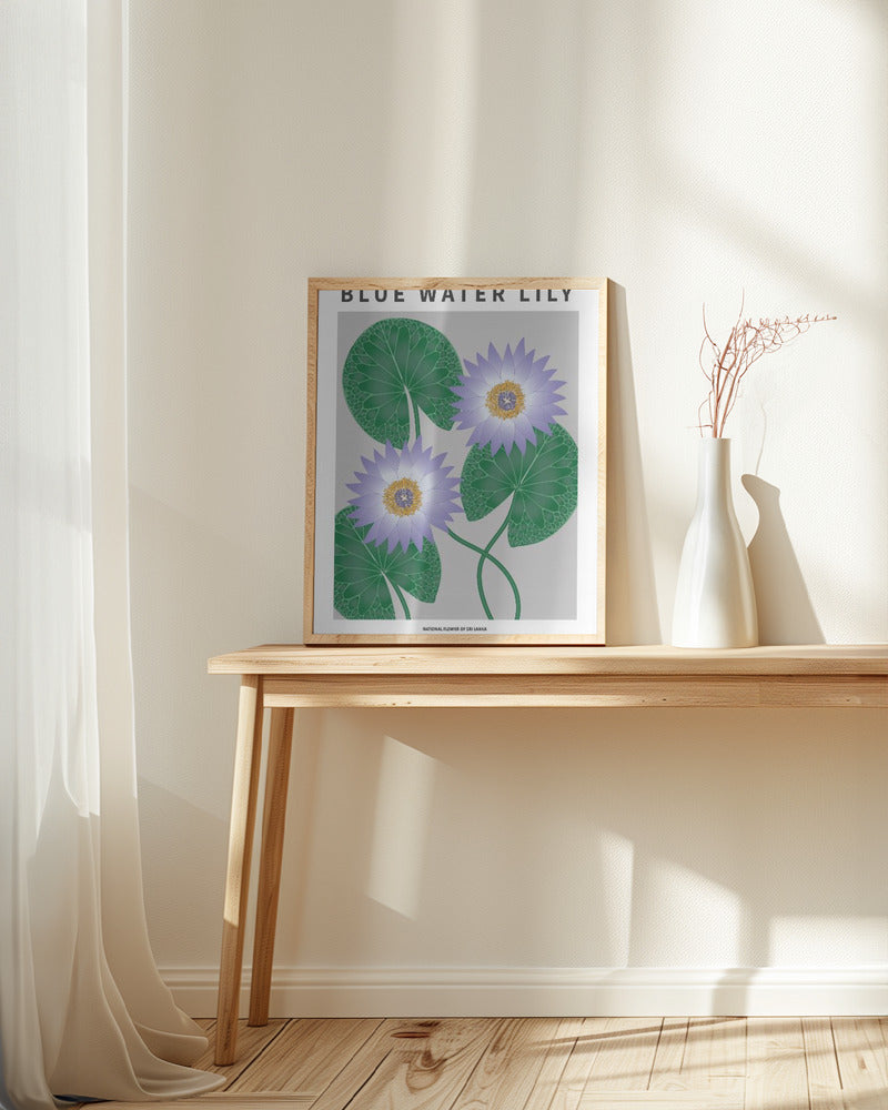 Blue Water Lily - National flower of Sri Lanka Poster