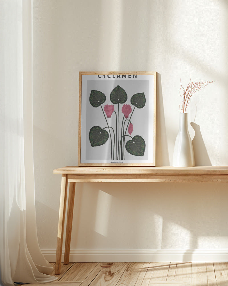 Cyklamen - National flower of Cypres Poster
