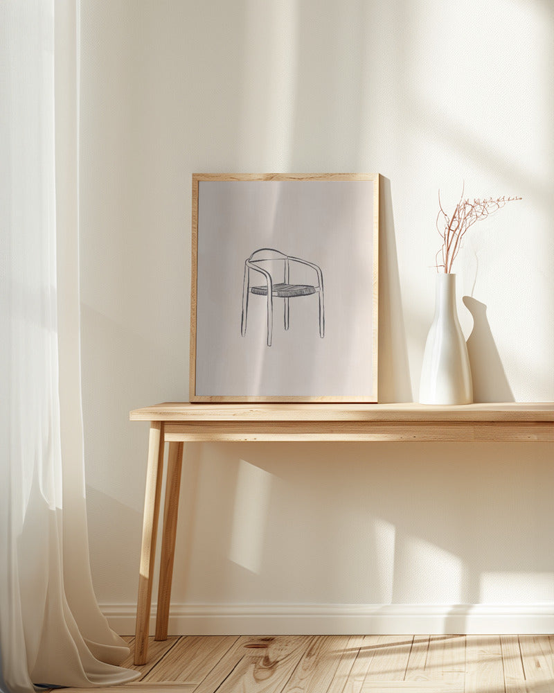 Design Chair Line Art Print By Ivy Green Illustrations 4 5 Ratio Poster
