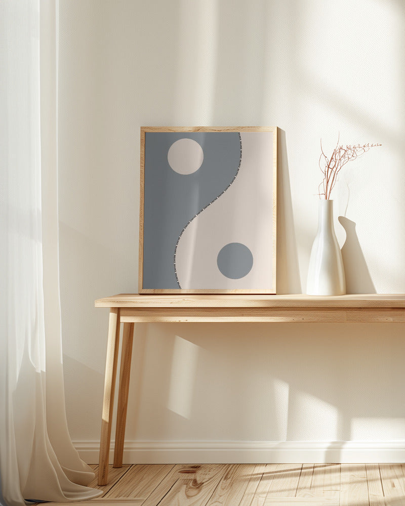 Balance gray Poster