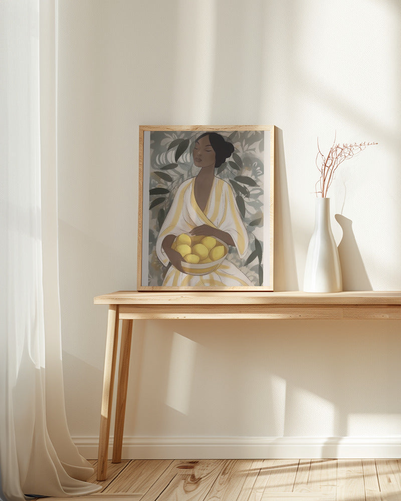 Citrus Garden Woman Poster
